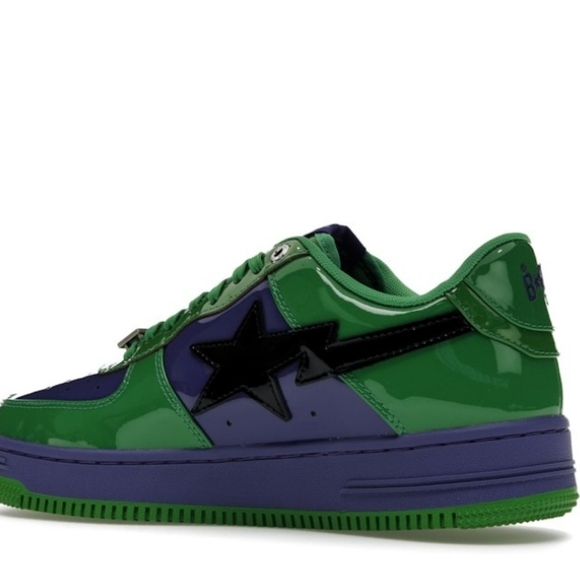 Bathing Apes sz Green & Purple Hulks 7M/7Y - Picture 10 of 12